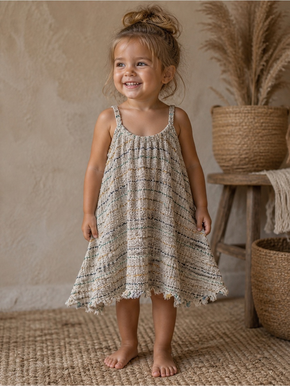 La Bottega Di Brunella Linen Swing Top Toddler Baby Girls Size 2 Italy Luxe NWT - Picture 1 of 12